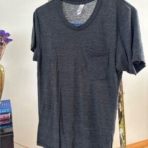 American Apparel Dark Charcoal Pocket Tee